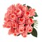 24 Pack Coral Faux Roses Real Touch Wire Stems Durable Diy Flower Arrangements